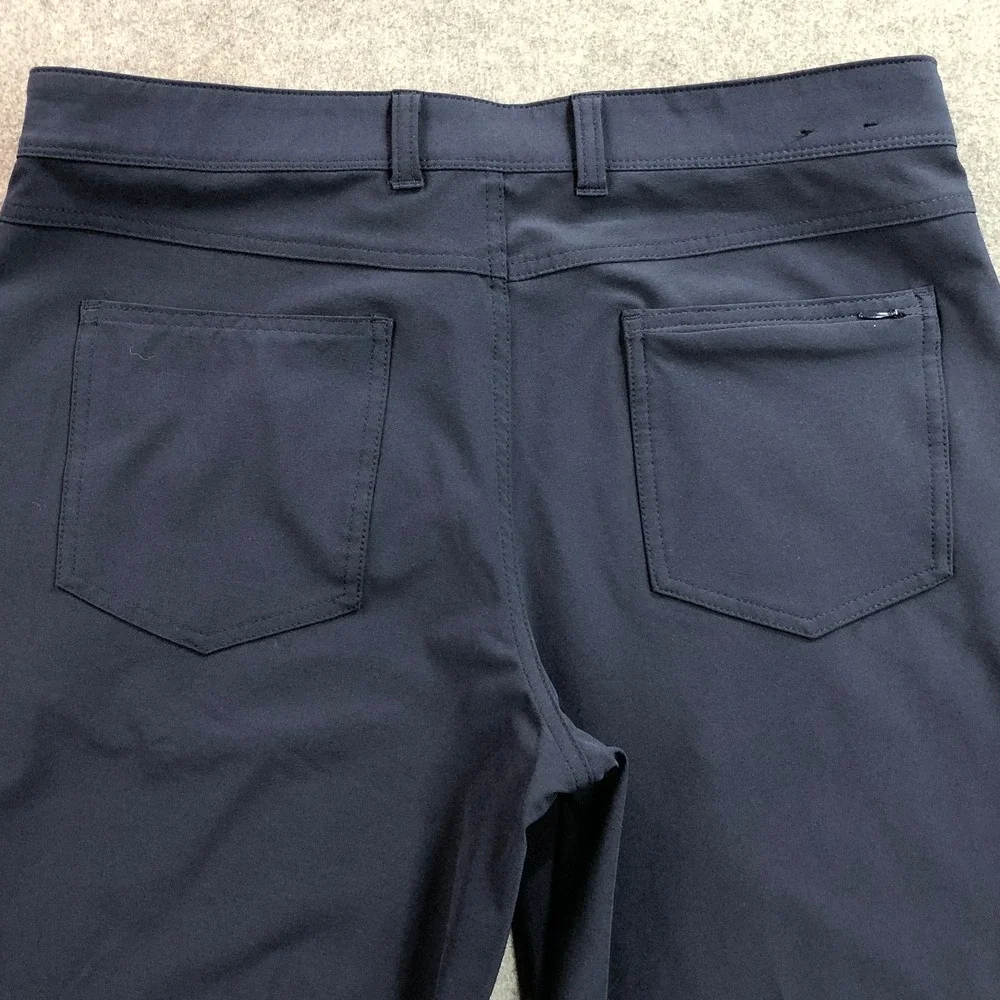 Mizzen+Main Mens Helmsman Pants 32x34 Navy Blue Slim Fit Performance Chino Golf